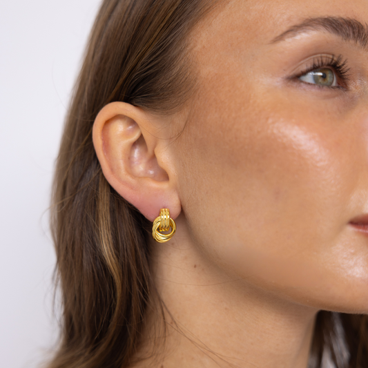 Gold Knot Earring