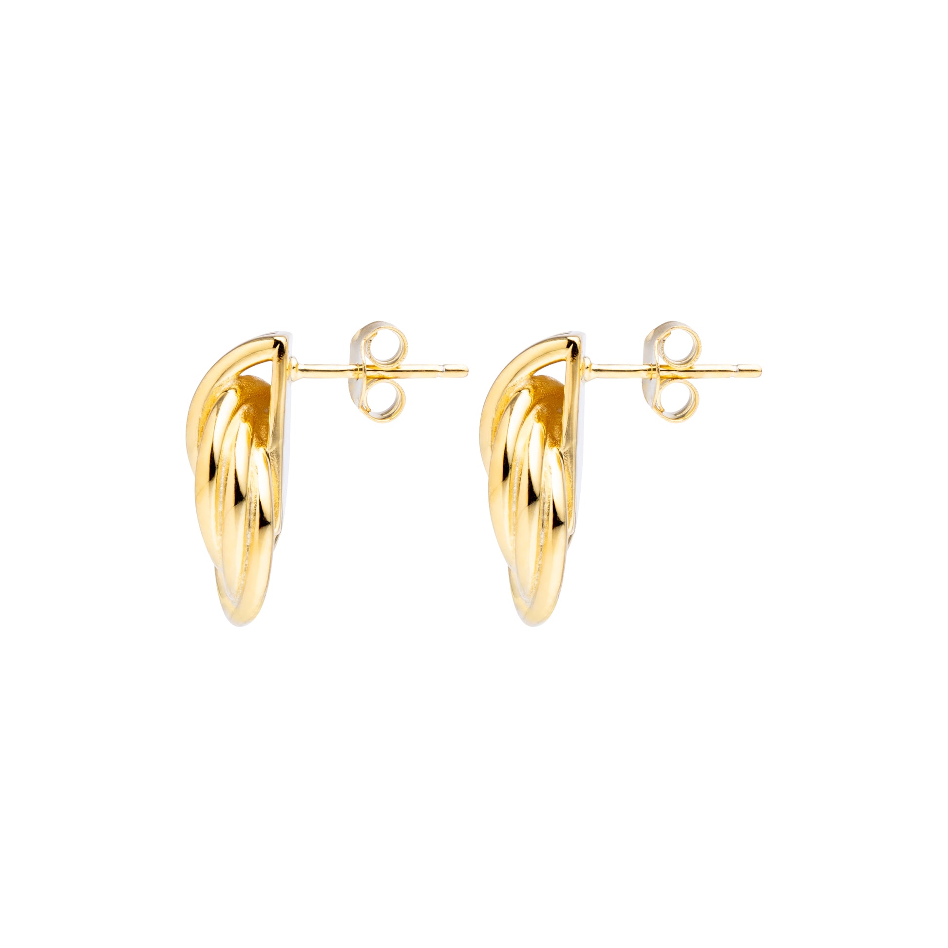 18k Gold plated earring, knot stye
