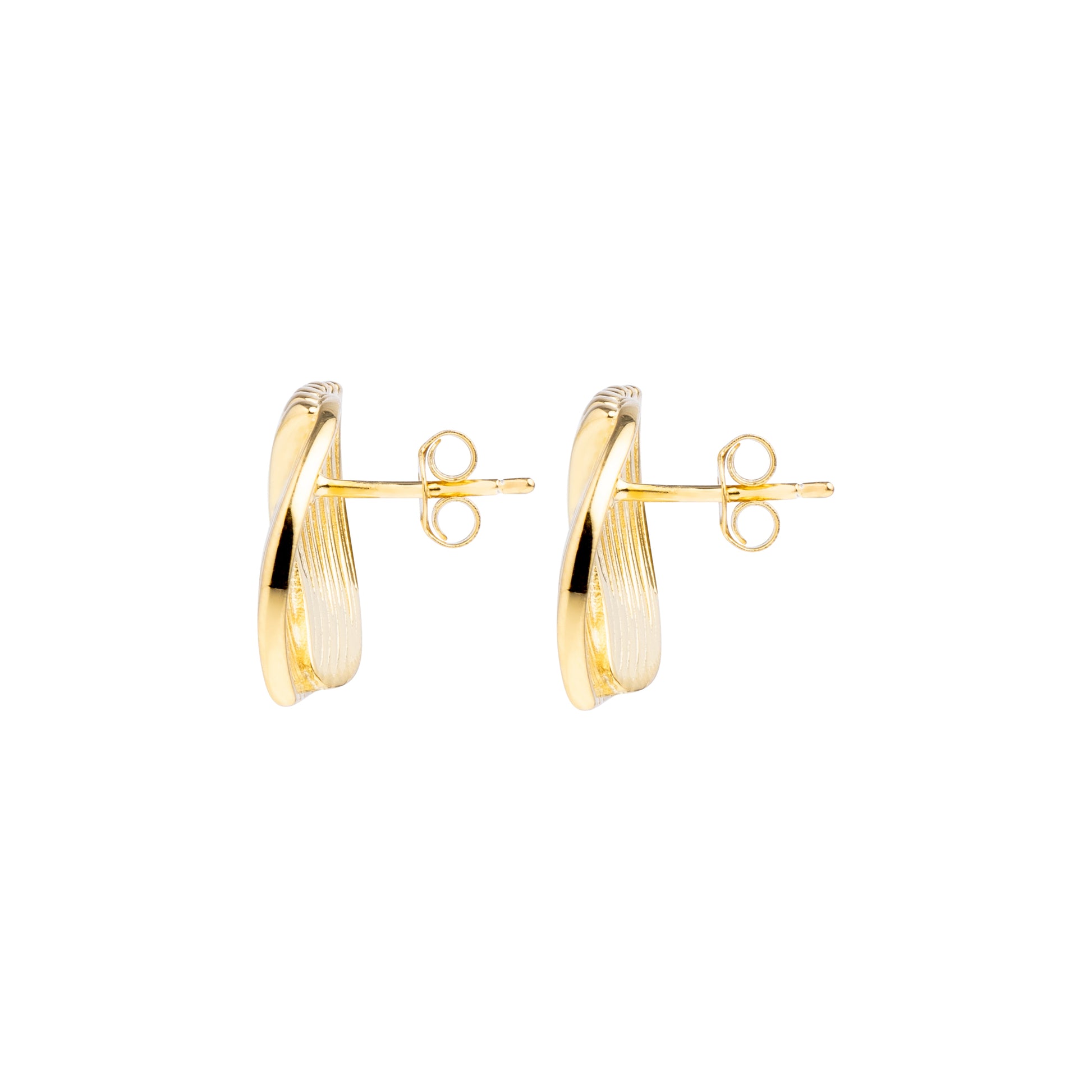 18k Gold, Twist Earring Women's, Statement Earrings