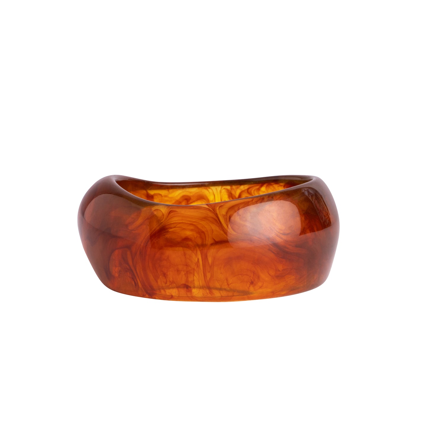 Resin Red Amber Bangle 